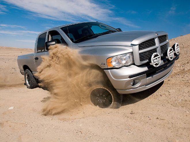 dodge Ram 4x4 Nitto Tire running Shot