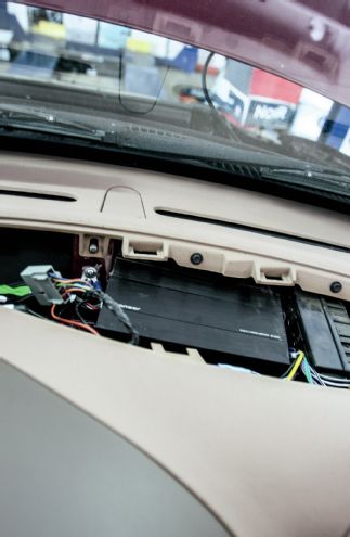 1997 Ford F 150 Access Panel Popped Off With Both Pioneer Amps