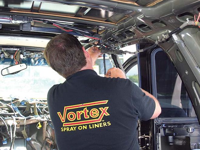 Spraying the Floor of a 2002 Chevrolet Tahoe - Spray-On Noise Killer