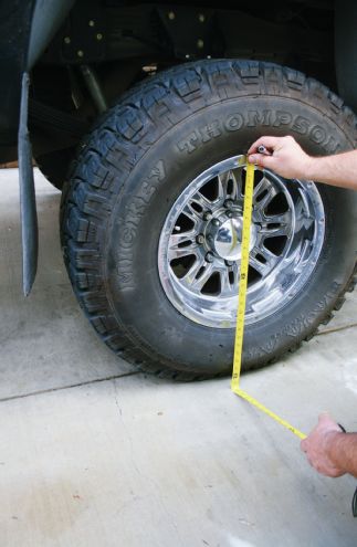 Measuring Rear Tire Top Of Rim To Ground