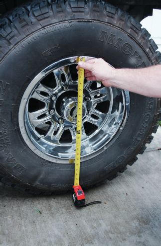 Measuring Top Of Front Rim To Ground