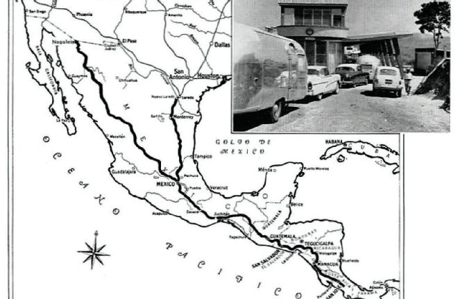 Airstream Map Of The Central American Trip Made In 1958