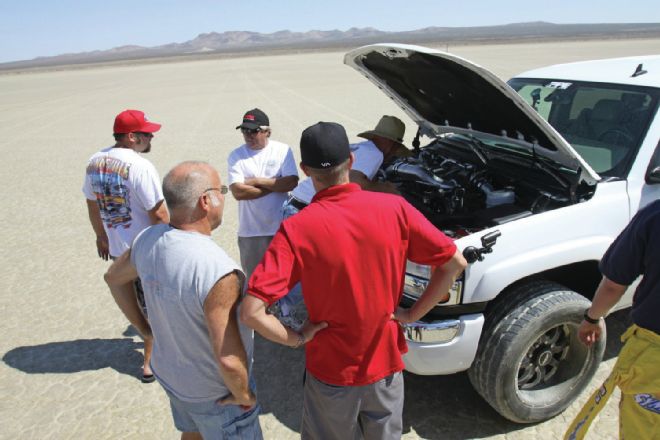 PPE 2006 GMC Sierra Record Breaking Trailer Haul Engine View