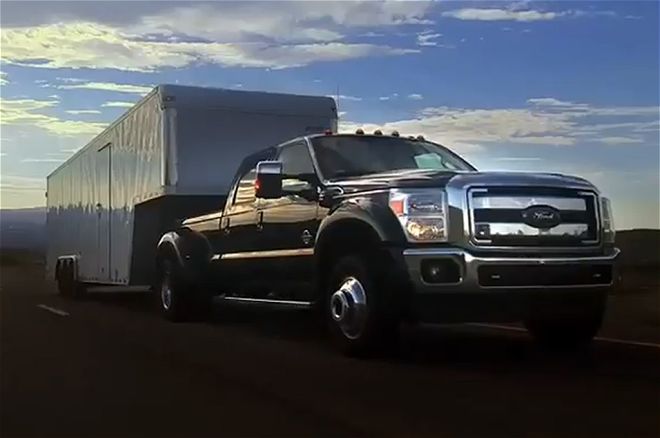 2015 Ford F-350 Super Duty Drag Races Competition -- Video