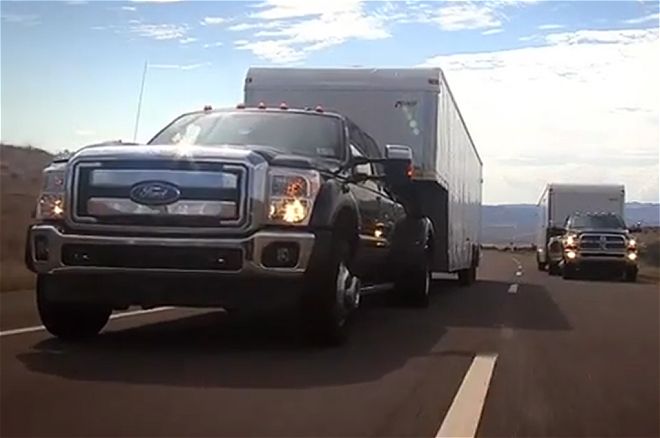 2015 Ford F-350 Super Duty Drag Races Competition -- Video