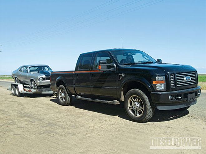 2008 Ford F250 Harley Davidson towing